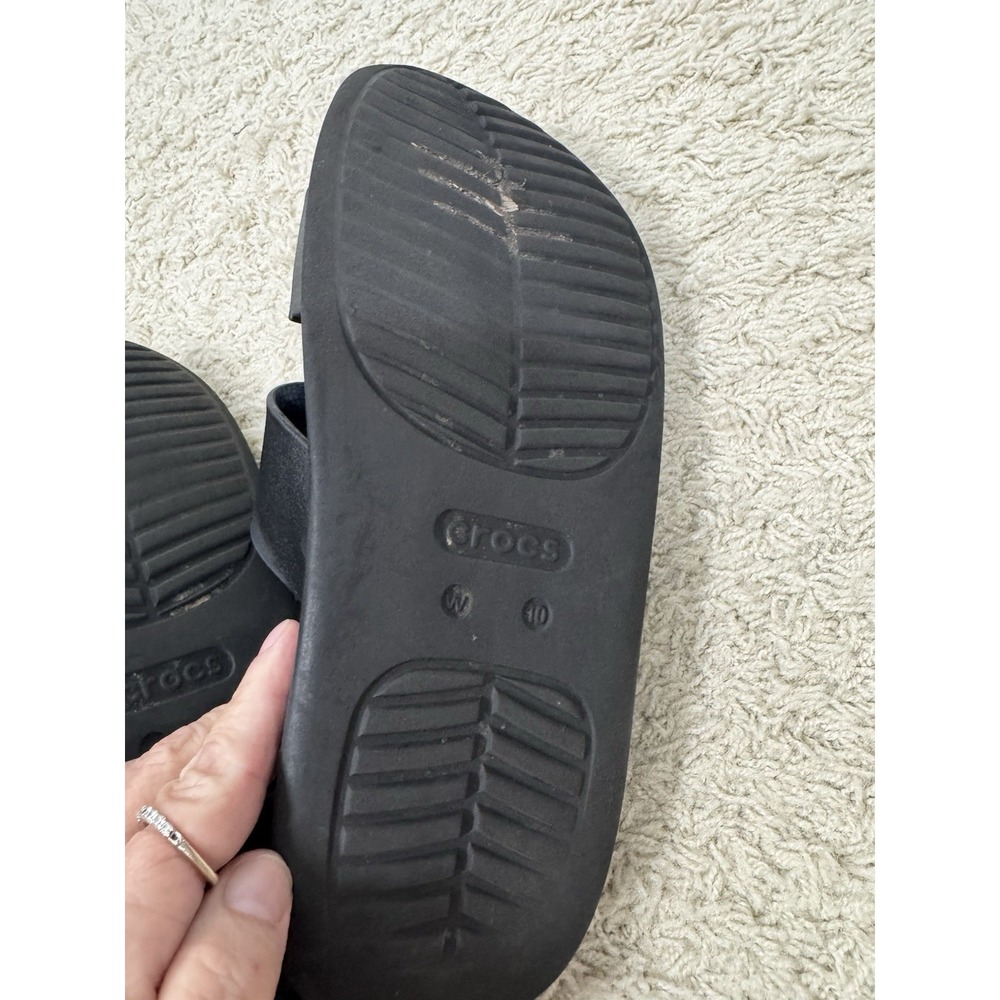 Crocs Womens Getaway Chunky Platform Sandal Flip Flop Size 10 Black Comfort Y2K - Picture 10 of 10
